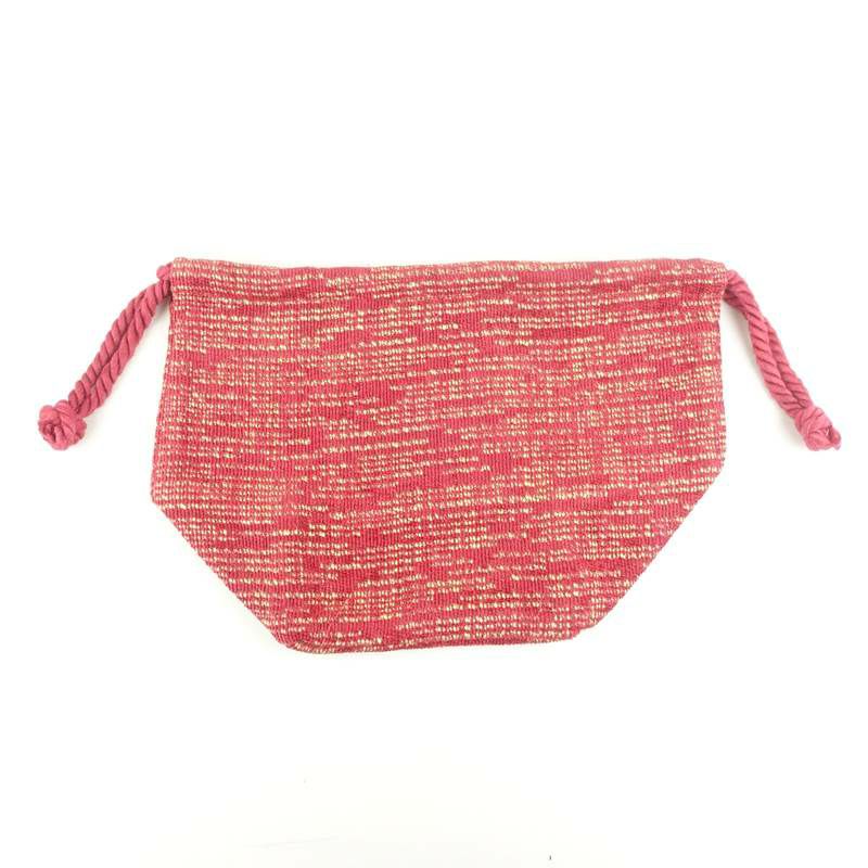 ファファットの総柄 巾着バッグ レッド