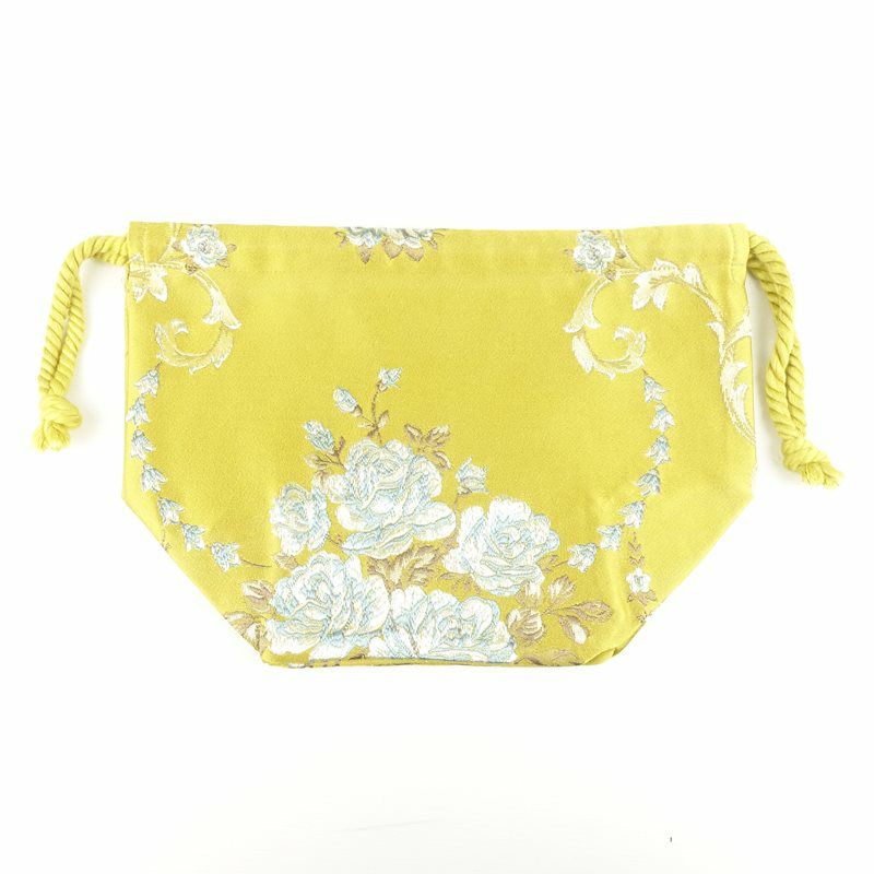 ファファットの総柄 巾着バッグ チャイナイエロー