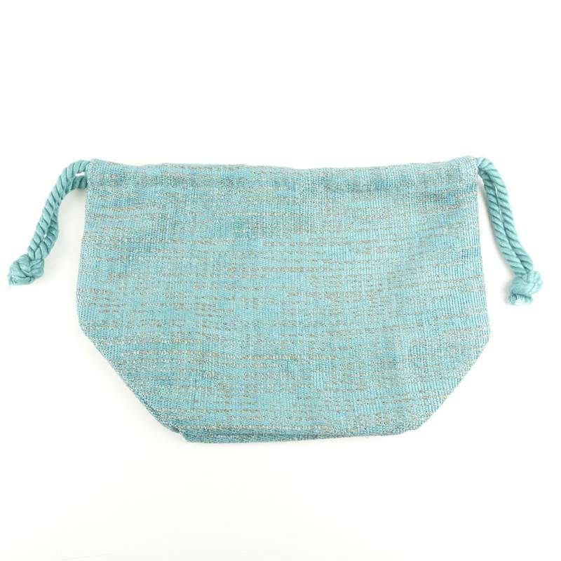 ファファットの総柄 巾着バッグ ブルー