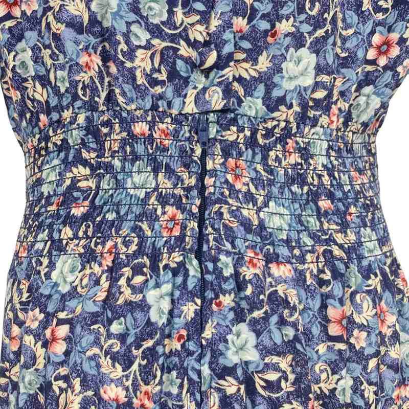 karin stevens dress ひざ丈タイトワンピース USA VINTAGE karin stevens BIG COLLAR FLOWER PATTERNED ONE