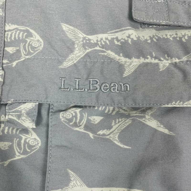 古着 L.L.BEAN 魚柄 フィッシングシャツ。