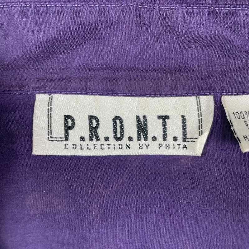 古着　P.R.O.N.T.I 長袖シルクシャツ