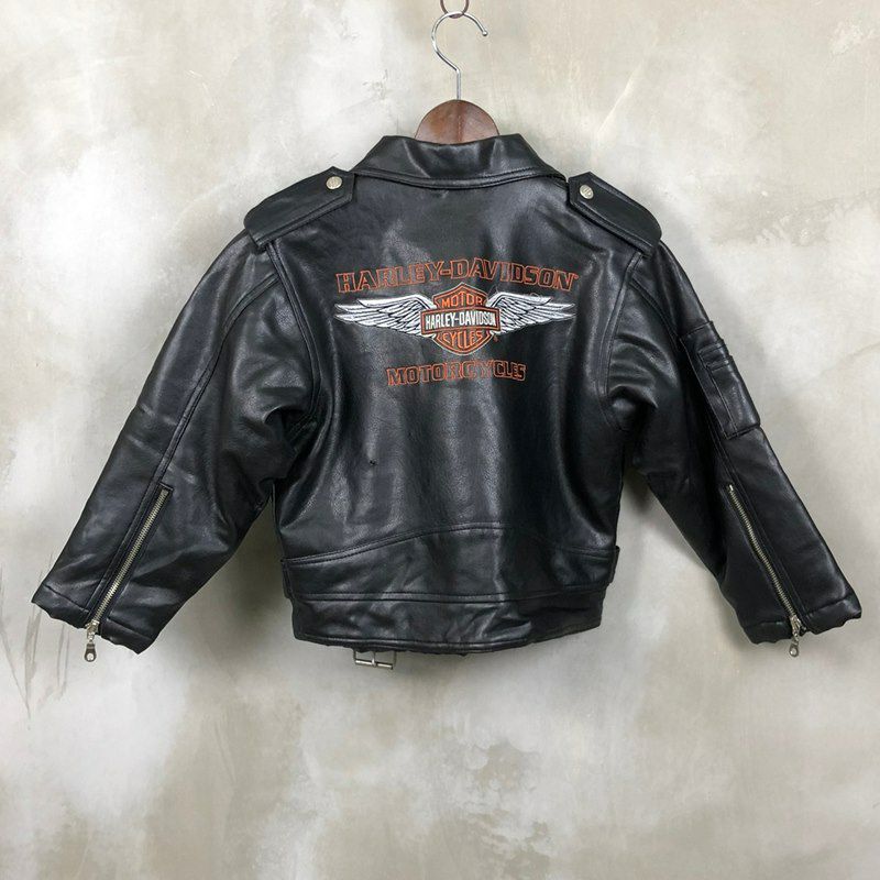 Kids 古着 Harley Davidson キッズライダースジャケット