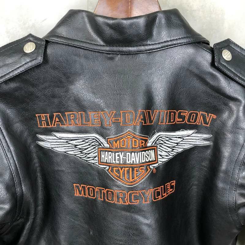 Kids 古着 Harley Davidson キッズライダースジャケット