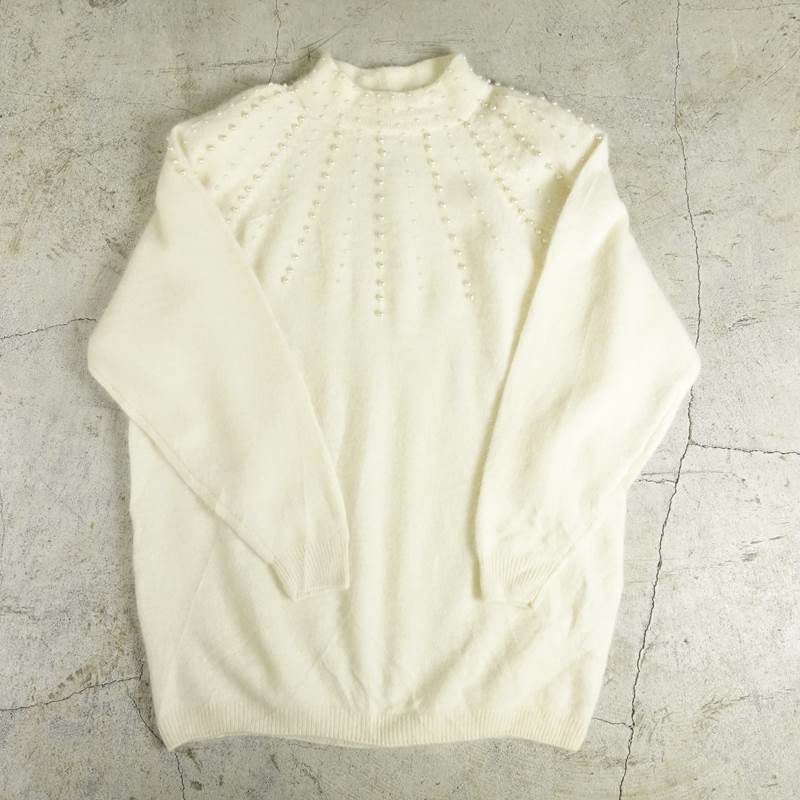 古着 総柄 ベロア風ニットセーター | Flamingo Online 古着屋 古着 総柄 ベロア風ニットセーター | Flamingo Online 古着屋