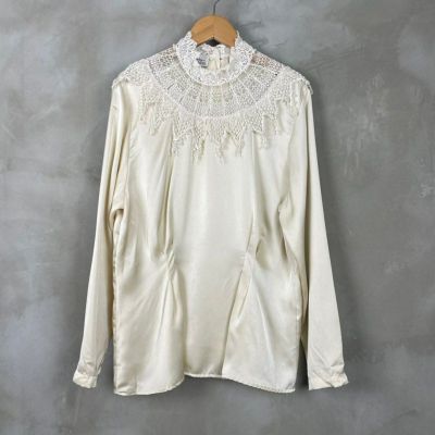 極美品 レリアン フラミンゴ柄ブラウス プルオーバー ターコイズ 大きいサイズ 大きいサイズ 美ラクRUタッチボタンポイントドルマンプル