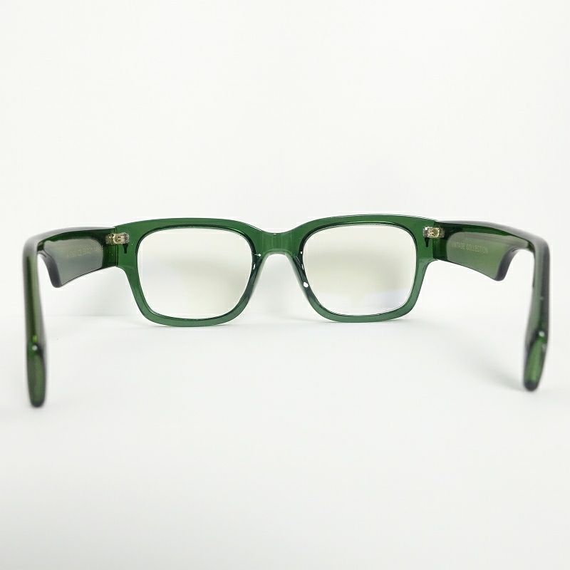 スクエア型 クリアグリーン 太縁 クリアレンズ メガネ | Flamingo  