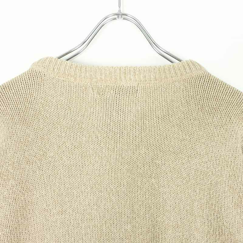 美品 Croft&Barrow 前V コットンニット チャコールグレー XL 古着–00's Croft & Barrow 前V コットン ニット セーター