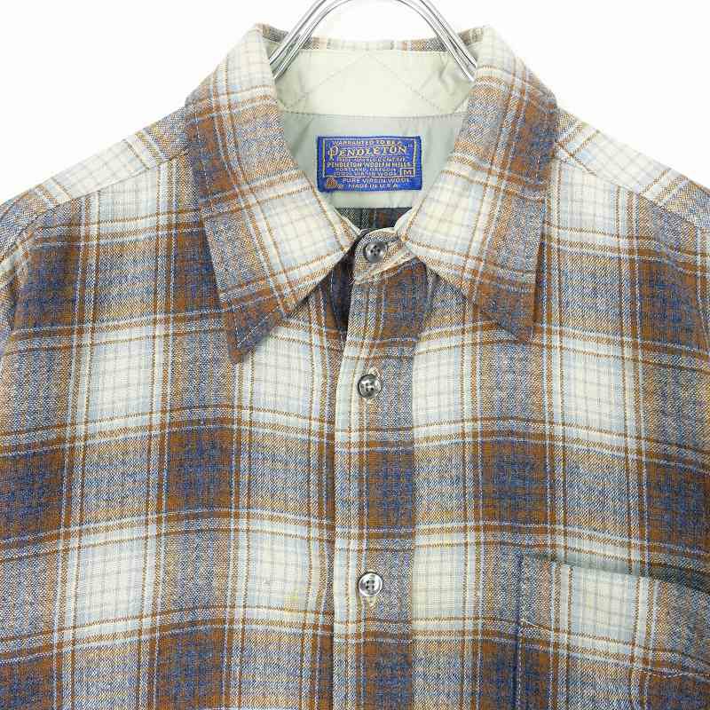 PENDLETON 70s ネルシャツ がた チェック柄 L