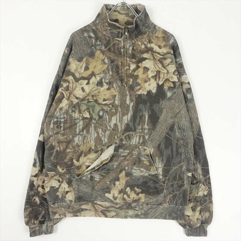 JERZEES / 00s/メキシコ製/ハーフジップスウェット/XL/コットン/リアルツリーカモ 古着 JERZEES リアルツリーカモ ハーフジップ スウェット | Flamingo