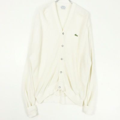 古着 80s USA製 LACOSTE スクールニットカーディガン | Flamingo