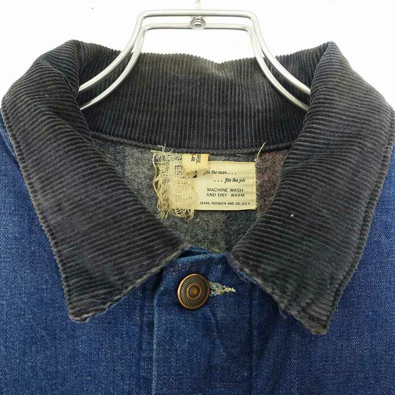 70s USA古着 シャツジャケット 花柄 刺繍 カバーオール vintage 60年代 60s 70年代 70s 白 ホワイト ワークジャケット