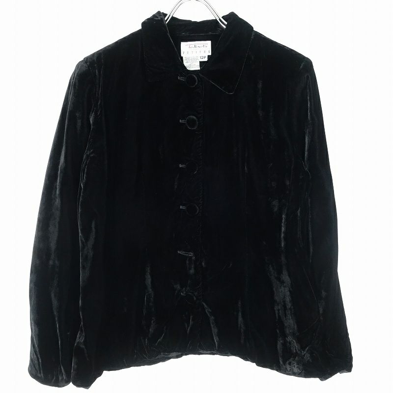 80s90s vintage UPSTART ベロアブルゾン ウール混 黒　古着 80s90s vintage UPSTART ベロアブルゾン ウール混 黒 古着