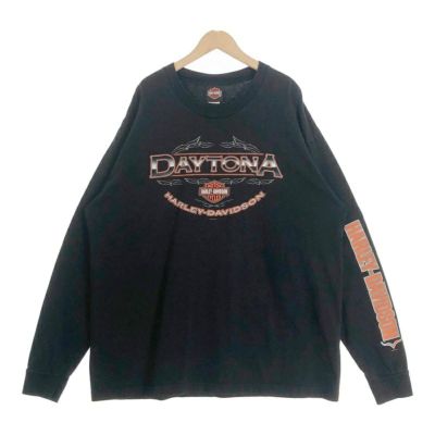 90s HURLEY DAVIDSON ロンティー USA製 古着 袖プリあり 古着 90s USA製 HARLEY-DAVIDSON プリントロンT | Flamingo