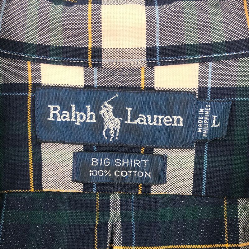古着 RalphLauren BIGSHIRT チェック ボタンダウンシャツ