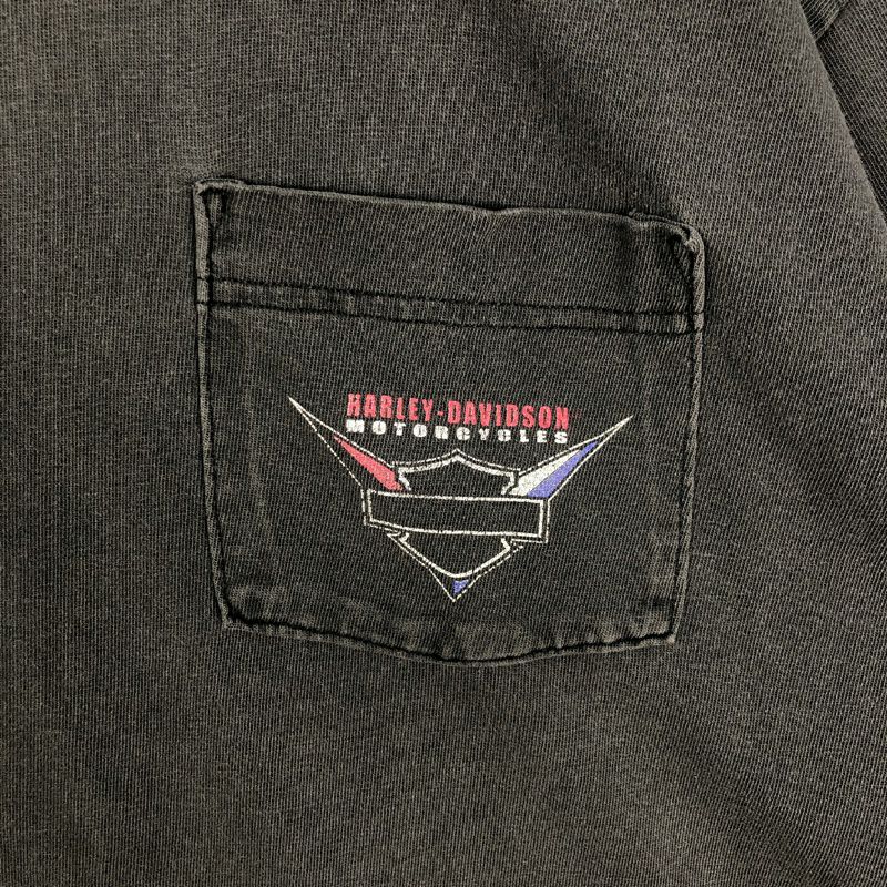 古着 90s USA製 HARLEY-DAVIDSON ポケットTシャツ | Flamingo
