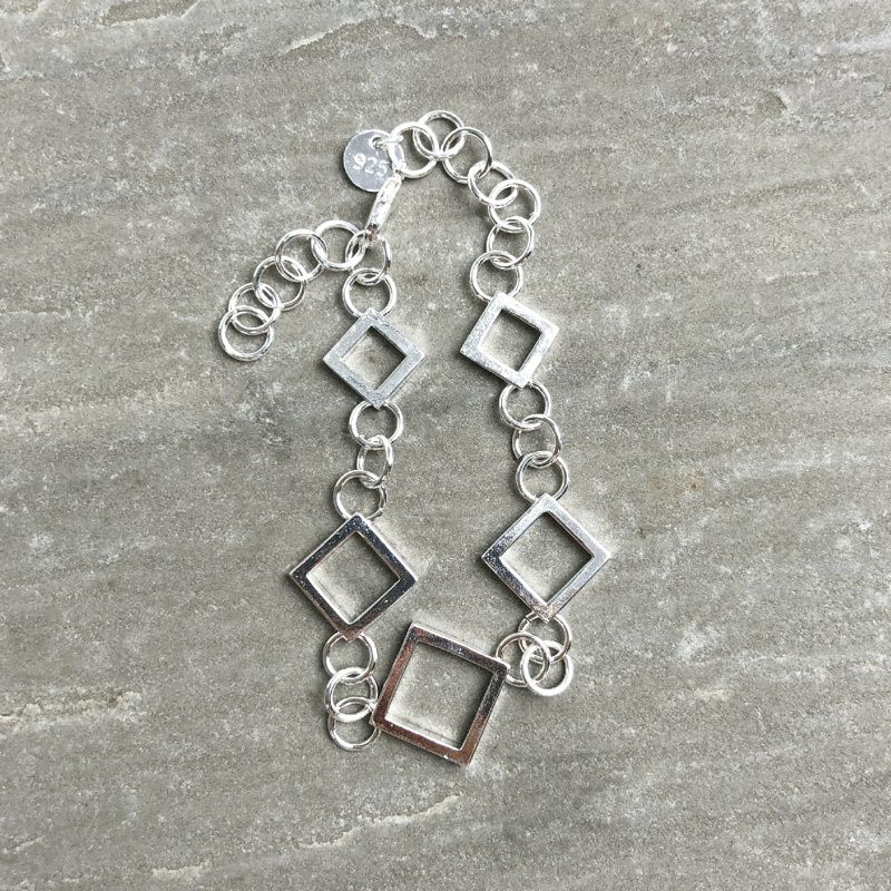 シルバー925 スクエアブレスレット | Flamingo Online 古着屋