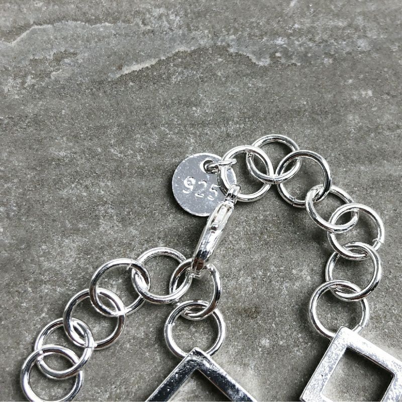 シルバー925 スクエアブレスレット | Flamingo Online 古着屋