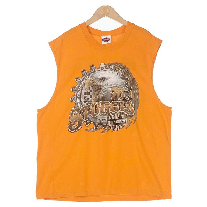 大人気 HARLEY-DAVIDSON 古着 両面プリントタンクトップ Flamingo | トップス