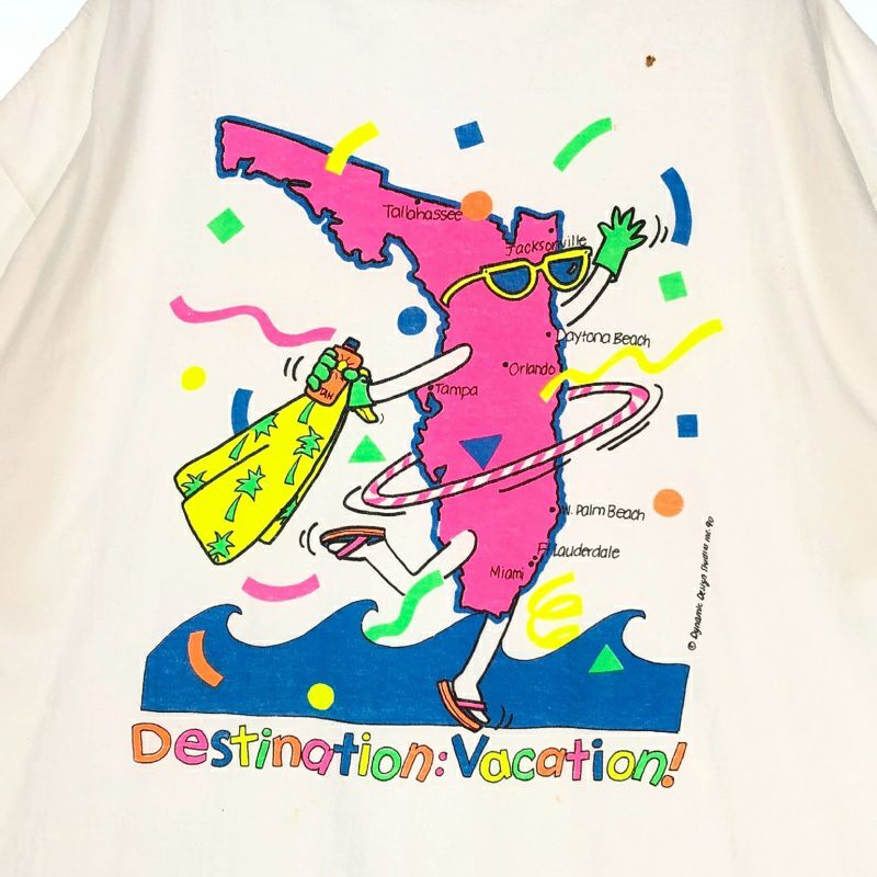 【古着】アメリカ古着カラフル音符デザイン Tシャツ 90's USA VINTAGE SENOR FROG'S FROG PRINT DESIGN T SHIRT/90