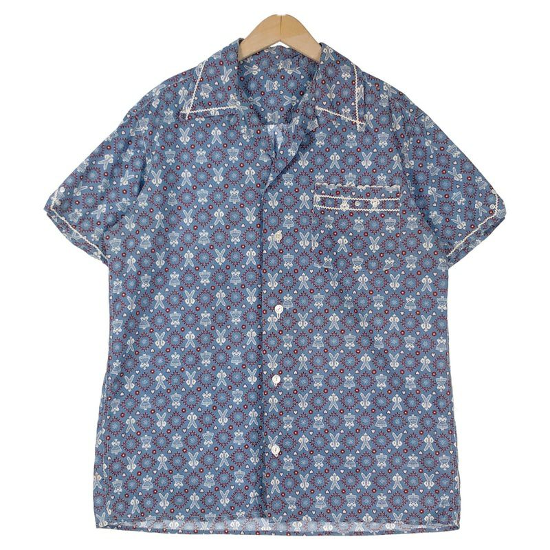 VINTAGE - No.1549 VINTAGE 古着 シアーシャツ オープンカラー