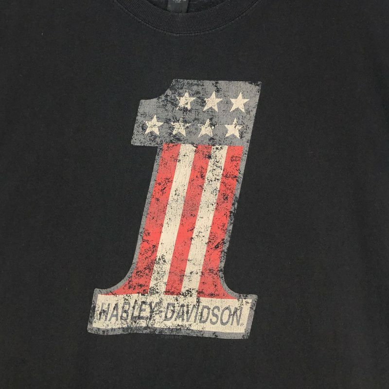 USA製　ハーレーダビッドソン　ファイアーロゴ　カットオフ　ポケT　タンクトップ 古着 00s USA製 HARLEY DAVIDSON ファイヤー 星条旗 チェッカー
