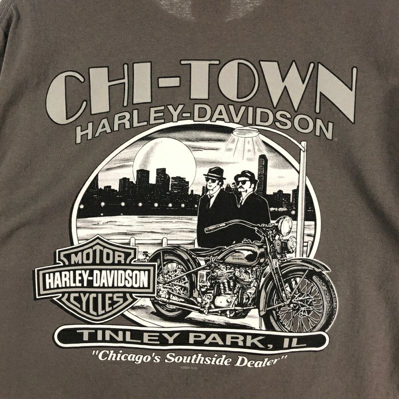 古着　Harley-Davidson Hampton Roads Tシャツ 古着 HARLEY-DAVIDSON モノトーンプリント Tシャツ | Flamingo