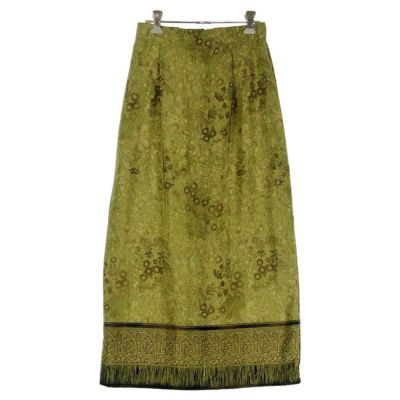 【アメリカ古着❗️】レトロ　古着女子　USA製　ヴィンテージ　スカート Vintage 80s-90s USA retro colorful marine pattern long skirt