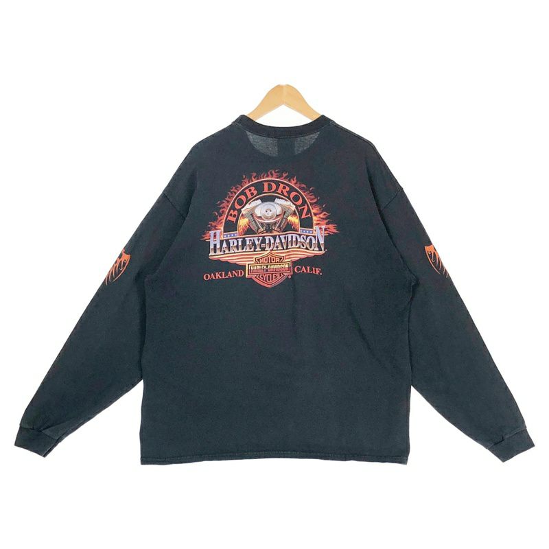 古着 USA製 HARLEY-DAVIDSON 袖プリント ロンT | Flamingo