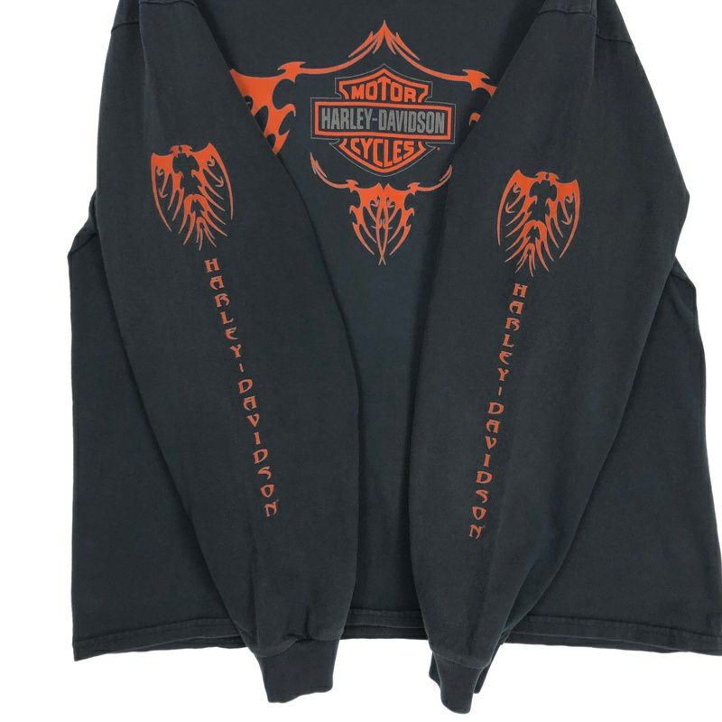 【USA製】HARLEY DAVIDSON カリフォルニア　ロンT 古着 USA製 HARLEY-DAVIDSON 袖プリント ロンT | Flamingo