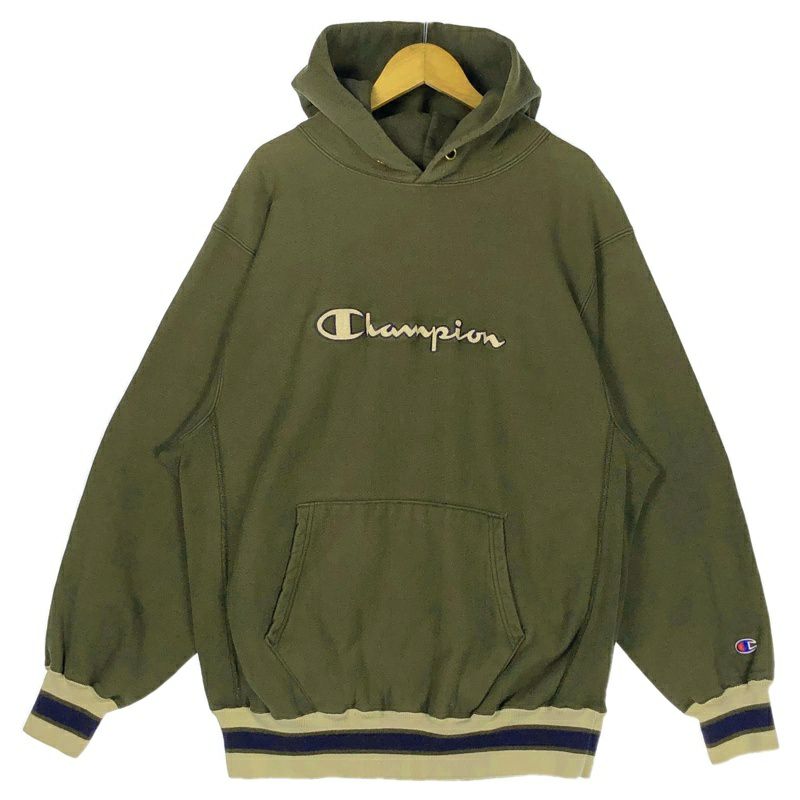古着 90s champion REVERSEWEAVE リブライン スウェットパーカー